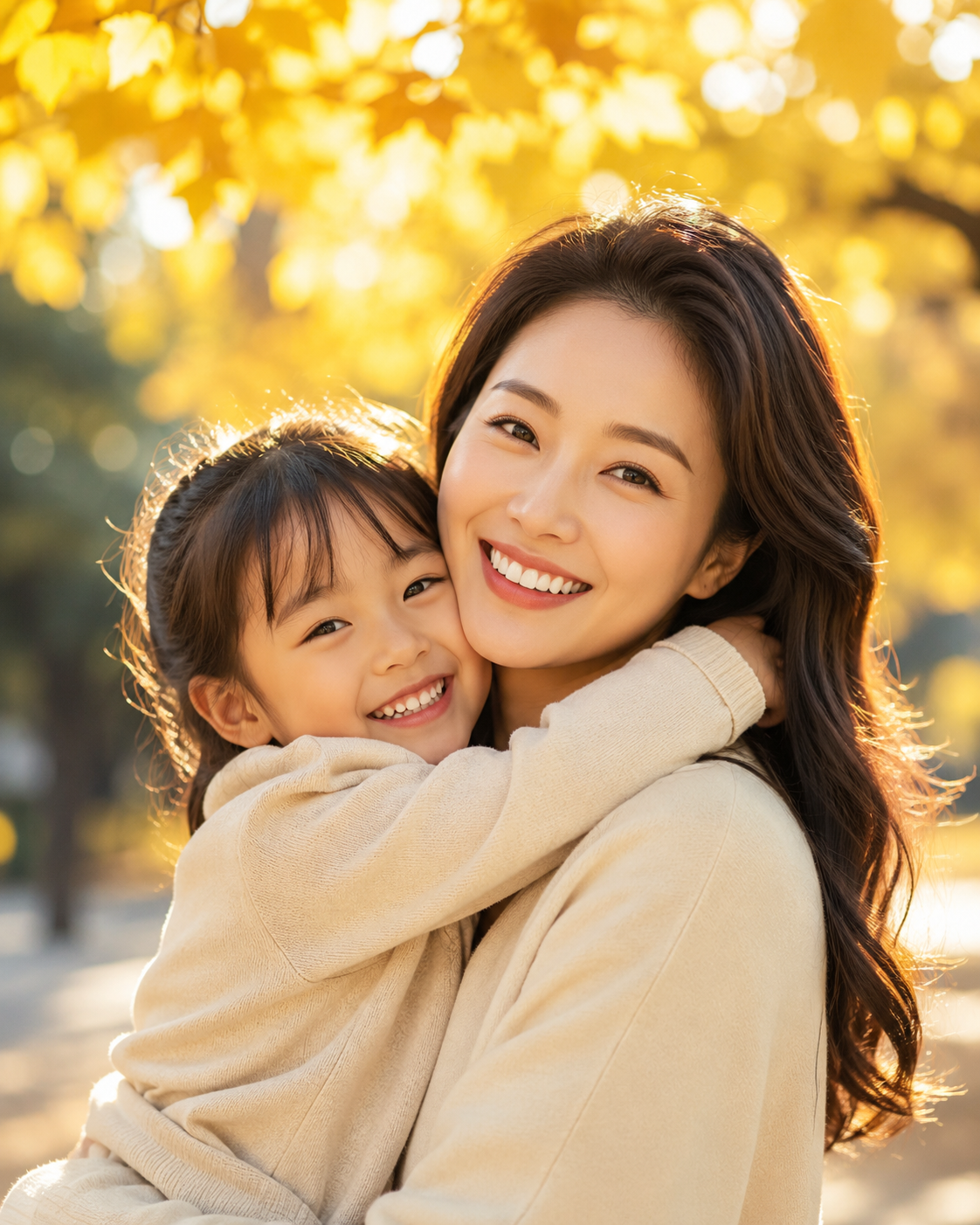 Mẹ và con cùng cười rạng rỡ — Nha Khoa Như Tâm